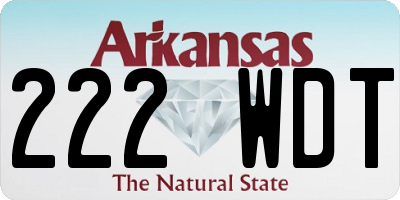 AR license plate 222WDT