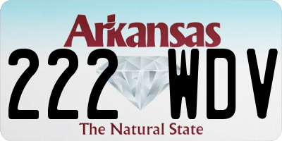 AR license plate 222WDV