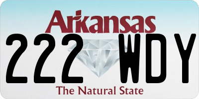 AR license plate 222WDY