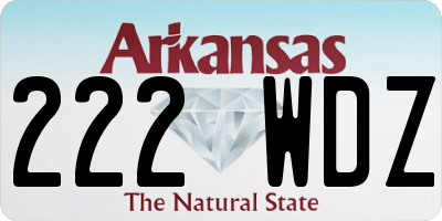 AR license plate 222WDZ
