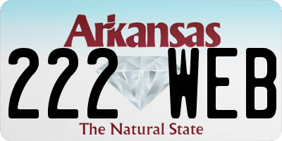 AR license plate 222WEB