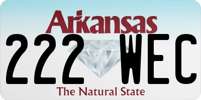 AR license plate 222WEC