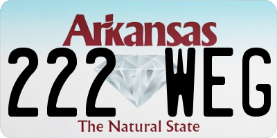 AR license plate 222WEG