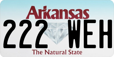 AR license plate 222WEH