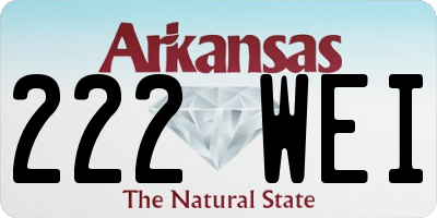 AR license plate 222WEI