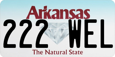 AR license plate 222WEL