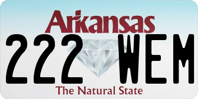 AR license plate 222WEM