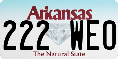 AR license plate 222WEO