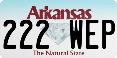 AR license plate 222WEP