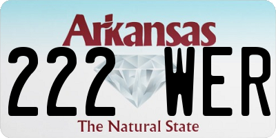 AR license plate 222WER
