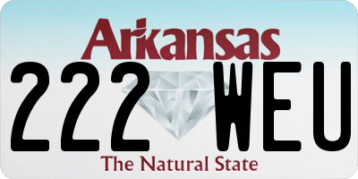 AR license plate 222WEU