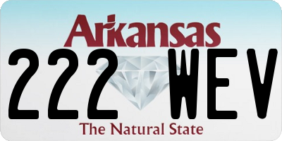 AR license plate 222WEV