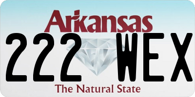 AR license plate 222WEX