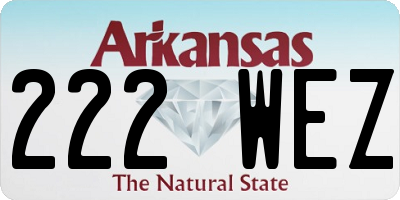 AR license plate 222WEZ