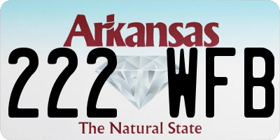 AR license plate 222WFB