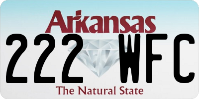 AR license plate 222WFC