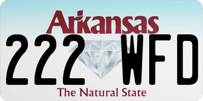 AR license plate 222WFD