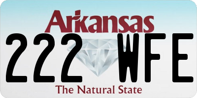 AR license plate 222WFE