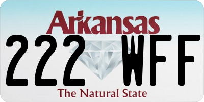 AR license plate 222WFF