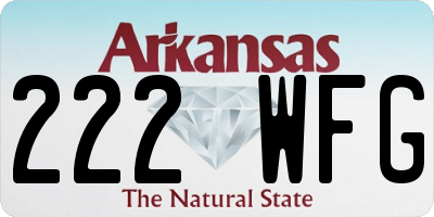 AR license plate 222WFG