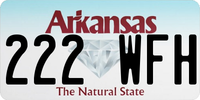 AR license plate 222WFH