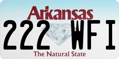 AR license plate 222WFI