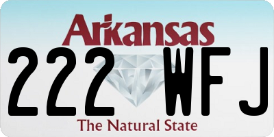 AR license plate 222WFJ