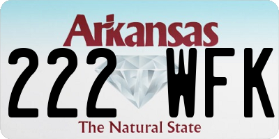 AR license plate 222WFK
