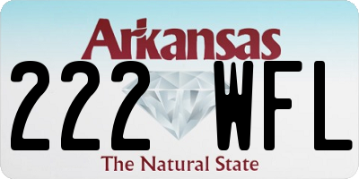 AR license plate 222WFL