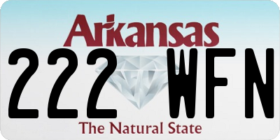 AR license plate 222WFN