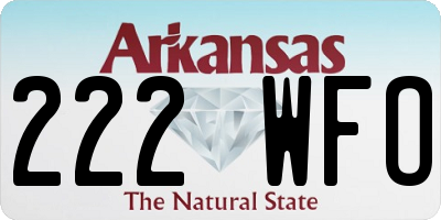 AR license plate 222WFO