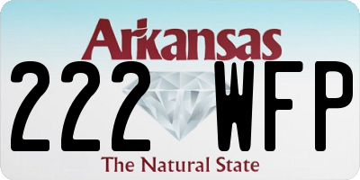 AR license plate 222WFP