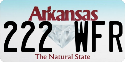 AR license plate 222WFR