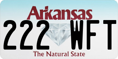 AR license plate 222WFT