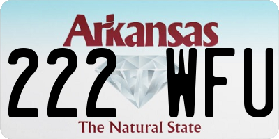 AR license plate 222WFU