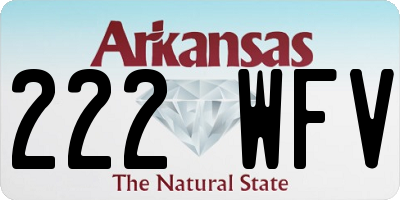 AR license plate 222WFV