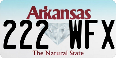AR license plate 222WFX