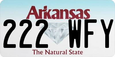 AR license plate 222WFY