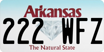AR license plate 222WFZ