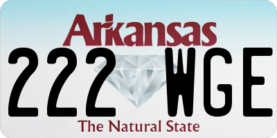 AR license plate 222WGE