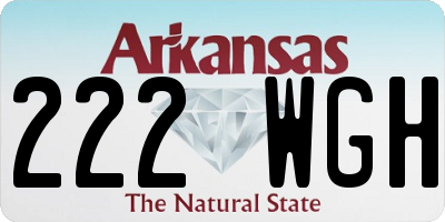 AR license plate 222WGH
