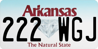 AR license plate 222WGJ