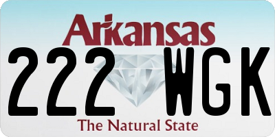 AR license plate 222WGK