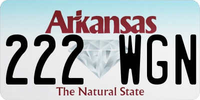 AR license plate 222WGN