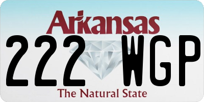 AR license plate 222WGP