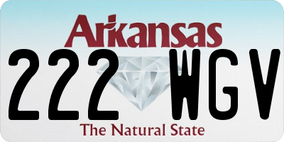 AR license plate 222WGV