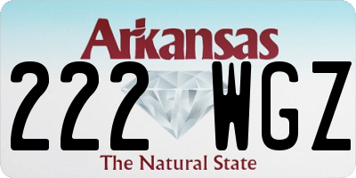 AR license plate 222WGZ