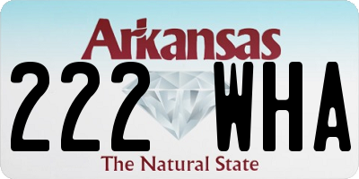 AR license plate 222WHA