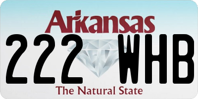 AR license plate 222WHB