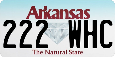 AR license plate 222WHC